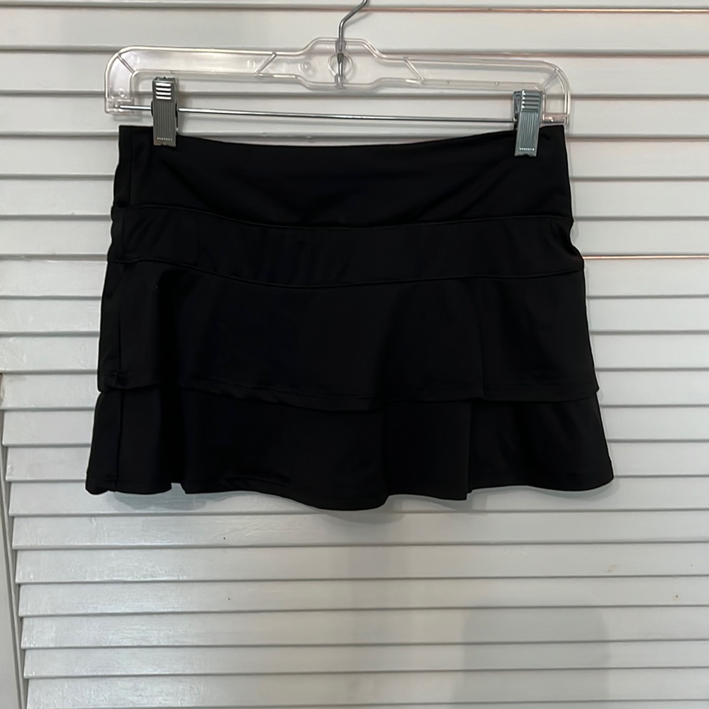 Girls ruffled black tennis skirt